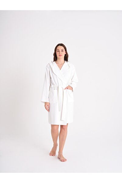 Karaca Home Offwhite Berlin - Άνετο με κουκούλα 100% βαμβάκι Xs/s