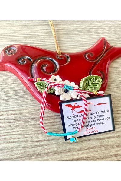 Shepidi Handmade Blue Elephant Figured Marteniçka Lucky Bracelet