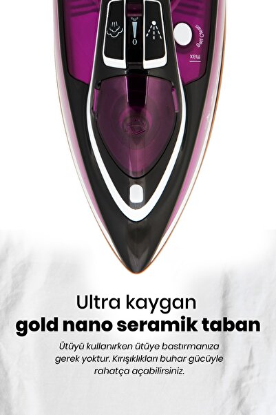 GOLDMASTER Vals 2600 Watt Ceramic Sole 160 Gr Effective Shock Steam Iron