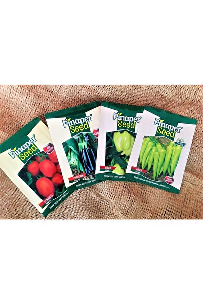 Asenya Sebze Tohumu 4 Lü Set Rio Grande Domates Tohumu Kemer Patlıcan Dolma B...