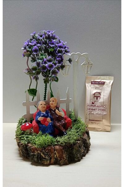 Decorium Evlilik Yıl Dönümü Hediyesi Sevgiliye Hediye Bankta Oturan Tonton Çi...