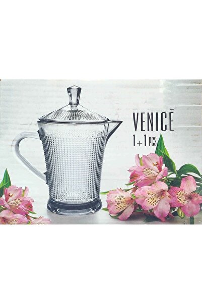 KAVEH Kahev Venice Cam Kapaklı Sürahi 600ml