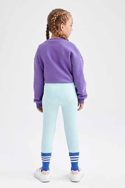 DeFacto Kız Çocuk Slim Fit Basic Kapri Boy Tayt