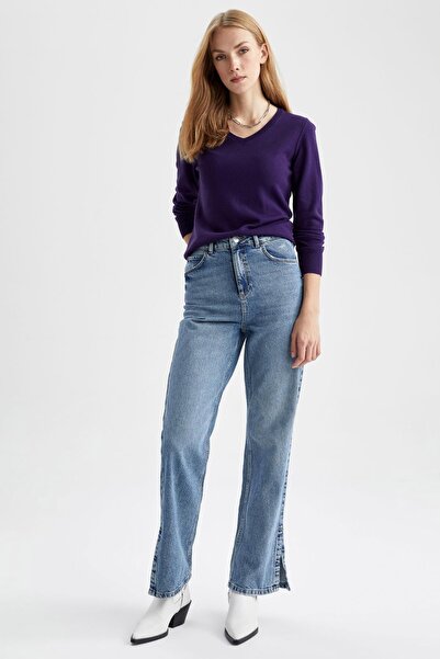 DeFacto Sweater - Purple - Regular fit