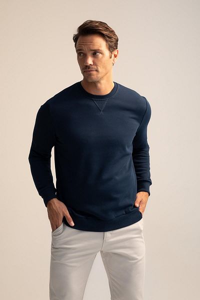 DeFacto Regular Fit Crew Neck Basic βαμβακερό φούτερ