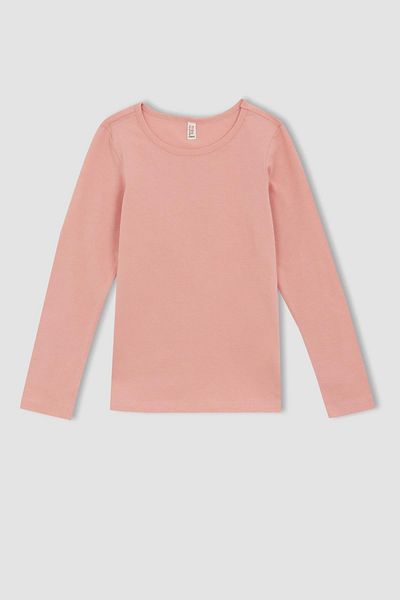 DeFacto Girl's Long Sleeve Basic T-Shirt