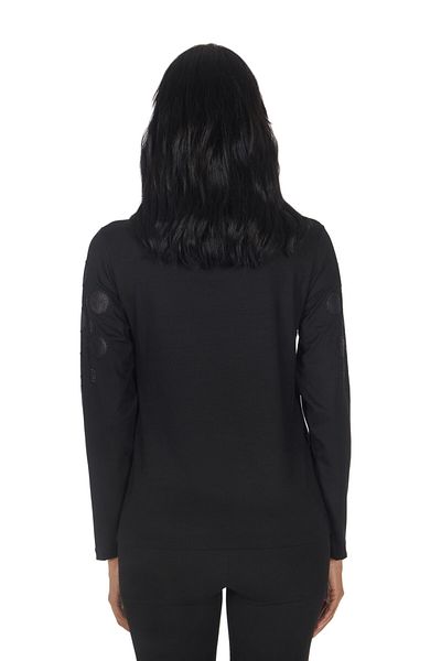 Solo Leather and Crystal Stone Printed Blouse