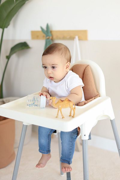 Ninna Kids Multifunctional Linen High Chair Cushion-orangey