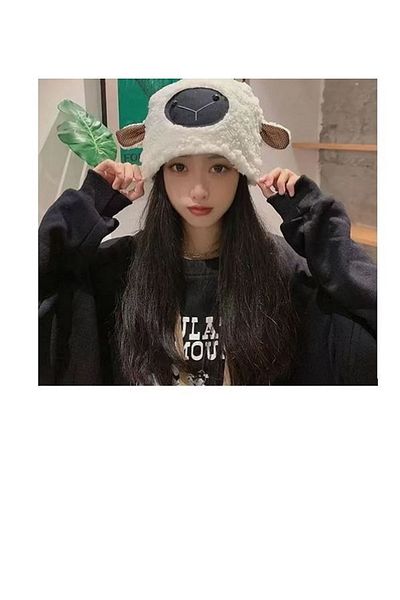 MİSSİNG Plush Fleece Cow Beanie Winter