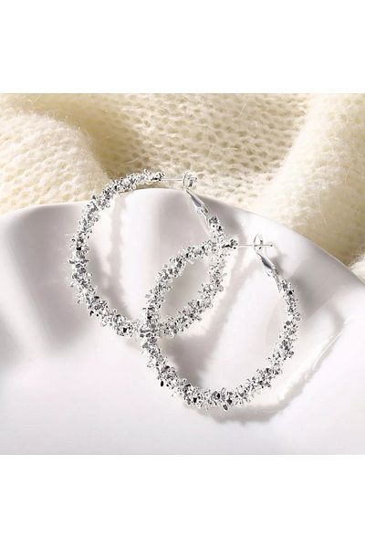 Monalisa Women's Star Dust Big Ring Silver Kupe