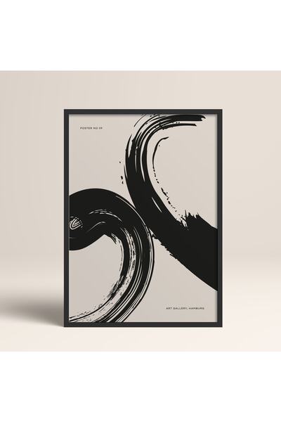 HOMEPACK Çerçeveli Boho Bohemian Linear Çizgisel Modern Soyut Art Tablo