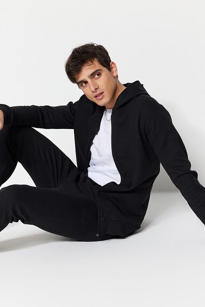 Trendyol Collection Trainingsanzug - Schwarz - Regular Fit