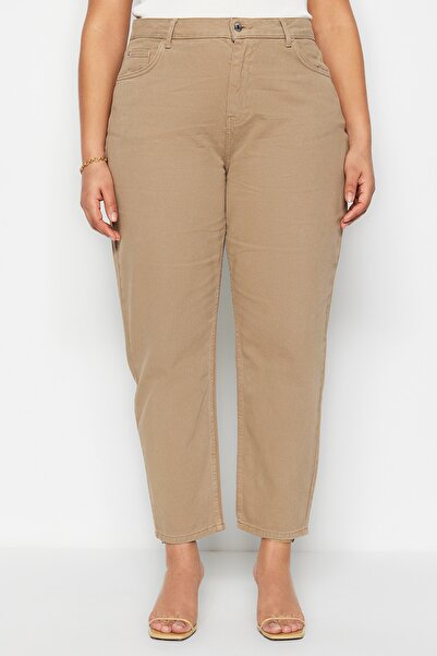 Trendyol Curve Mink High Waist Mom Fit Jeans TBBSS23AR00008