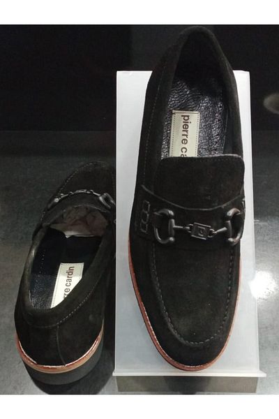 Pierre Cardin Ανδρικά Exclusive Suede Leather Casual Παπούτσια 241030 Μαύρα