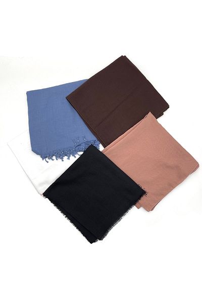 nazipek Mixed 5-Piece Scarf Writing Set Cotton Gift Dowry Handmade Beaded Flared Inner Cheesecloth