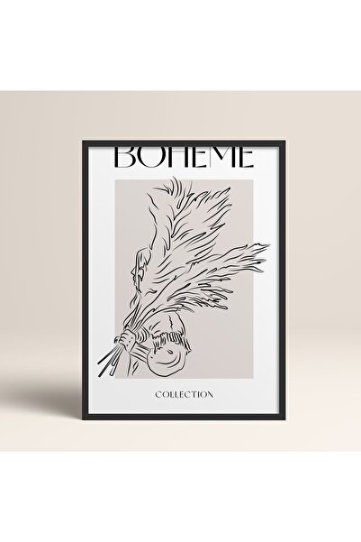 HOMEPACK Uramljena boho boemsko linearna apstraktna moderna umetnička slika