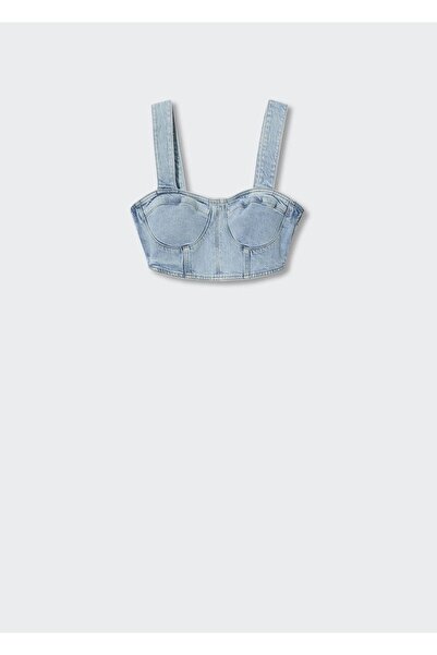 MANGO Woman Farmer Vágott blúz