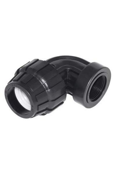 Senkron 75X2" Black Series Coupling Internal Threaded (Female) Elbow