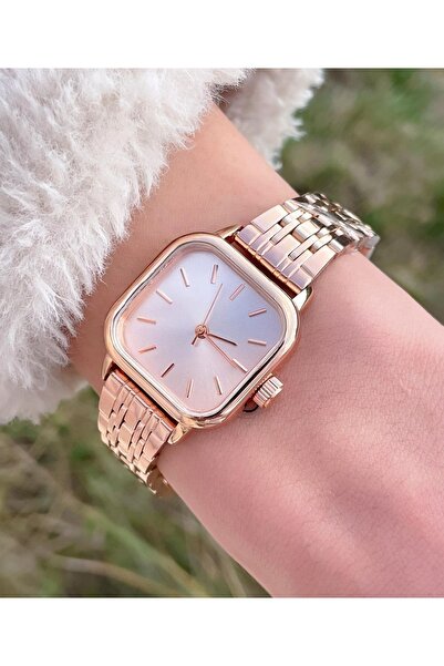 İSTLİV ساعة يد نسائية مربعة الشكل من Rose Cord