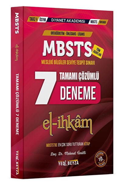 Yedi Beyza Yayınları Mbsts El-ihkâm 7 Çözümlü Deneme Doç. Dr. Mehmet Ümitli
