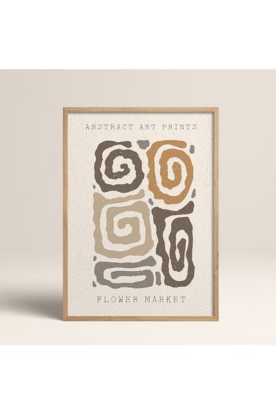 HOMEPACK Ξύλινο πλαίσιο Αφηρημένα πολύχρωμα μοτίβα Λουλούδι Πίνακας Μοντέρνας Τέχνης