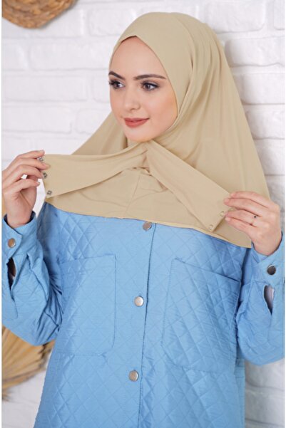 The Wear Πρακτικό κασκόλ με κουμπωτά, πρακτικό κασκόλ χιτζάπ, χτενισμένο βαμβ...