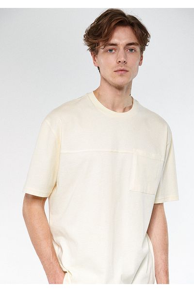 Mavi Λευκό T-Shirt με τσέπες Loose Fit / Loosely Comfortable Cut 0611192-70057