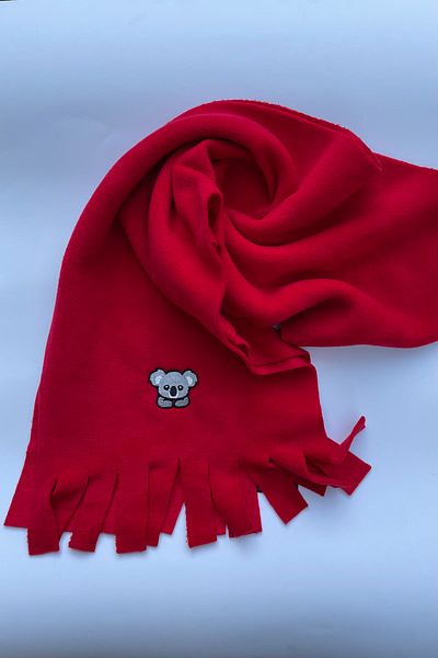MBEY Koala Embroidery Detailed Scarf