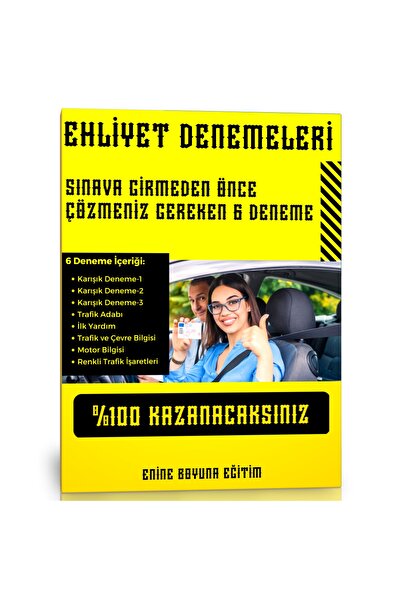 Enine Boyuna Eğitim Ehliyet Denemeleri (6 Süper Deneme)