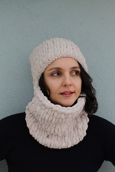 Naz Amigurumi Hand Knitted Soft Face Open Model Puffy Snow Mask Balaclava/balaklava Beanie