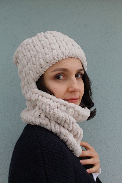 Naz Amigurumi Hand Knitted Soft Face Open Model Puffy Snow Mask Balaclava/balaklava Beanie