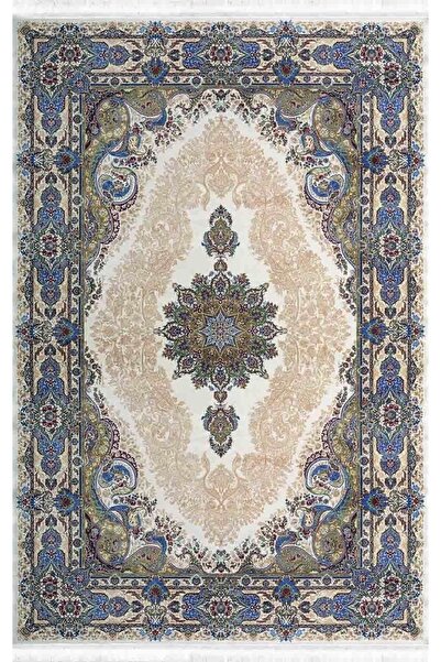 Artemis Halı Sılk Serisi 05156c Krem-mavi Halı