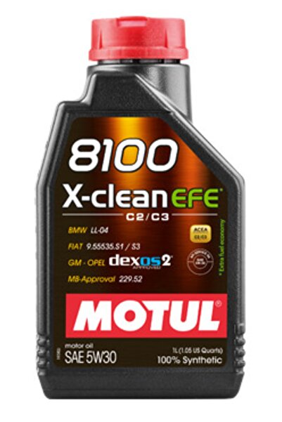 Motul 8100 X-clean Efe 5w-30 Dexos2 Partiküllü  1 lt