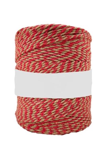 yfhobi 10 Metre- Kırmızı-bej, Neşe, Samimiyet, Marteniçka Ipi, Bileklik Takı ...