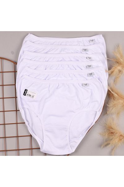Pidora Textil Πακέτο με 6 γυναικεία 100% βαμβακερά ψηλόμεσα λεπτά ελαστικά εσώρουχα Bato
