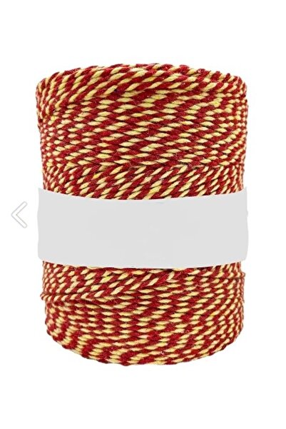 yfhobi 10 Metre- Sarı-kırmızı, Marteniçka Ipi, Bileklik Takı Ipi, Hediye Pake...