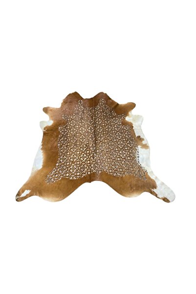 Dericibey Lazer Baskılı Kahverengi Büyük Boy Doğal Dana Postu