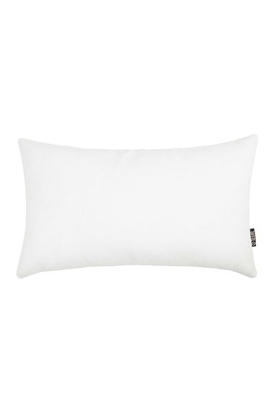 TOSHE White Single Linen Woven Throw Pillow Cover, Decorative Throw Pillow