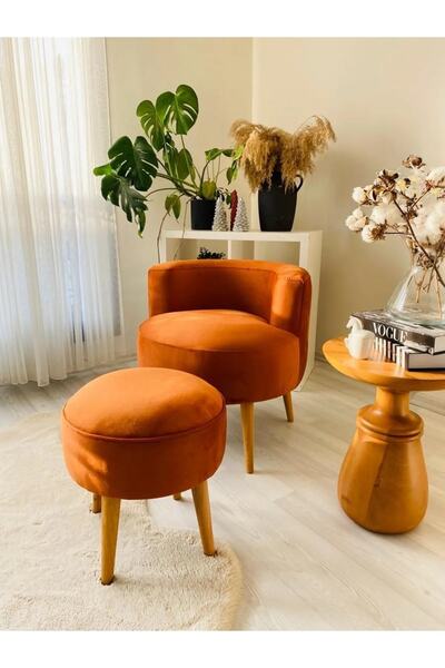 yaman puf home Çay Seti Tekli Koltuk Berjer Ve Puf Takımı (salon, Balkon, Ofi...