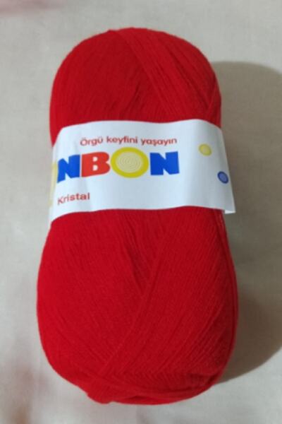 BONBON حبل من الألياف الكريستالية من بونبون أحمر قطعة واحدة اللون: 98211