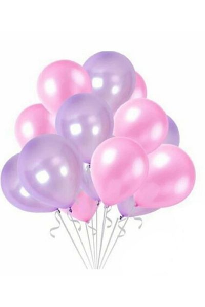 Deniz Party Store Metallic Pink Lilac Balloon 12 Inch 10 Pcs