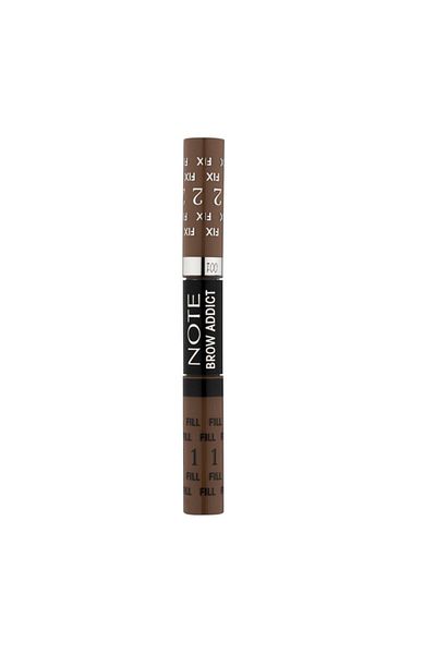 NOTE Eyebrow Shadow Mascara - Brow Addict Fix Fill, 2 Pack in 1 - 02 Eyebrow-222205