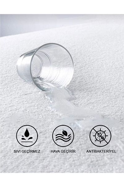AYHOME 100 X 200 cm Single Liquid-Proof Mattress Protector Bedding Cover 4 Seasons with 4 Corner Elastic Straps