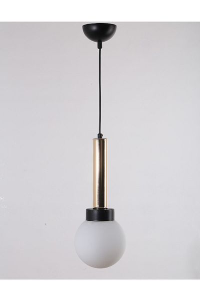 MŞ Aydınlatma Cota Black Gold Plated White Glass Chandelier