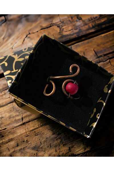 kapris concept Genuine Stone, Handmade Wrap Design Antique Vintage Ring