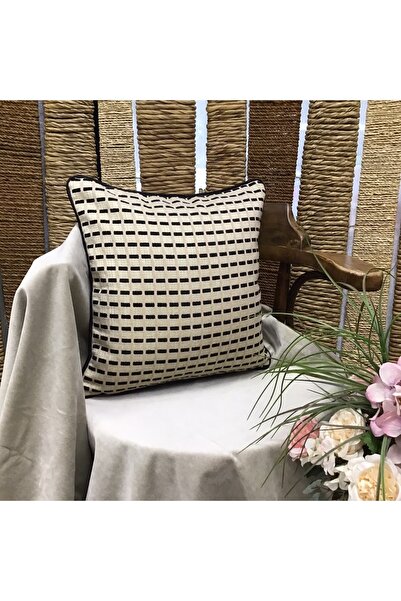 OYA home Siyah Jakar Desenli Kırlent