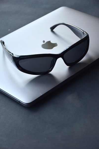 LOOKUP Unisex Black Framed Retro Vintage Sunglasses