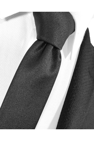 BLC Basic Line Co. Black Color Flat Elastic Ready Tied 6 Cm Wide Tie