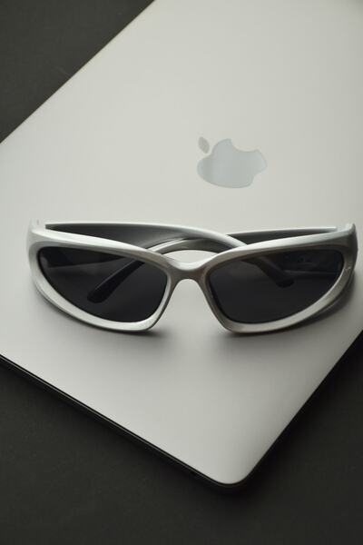 LOOKUP Lookup Rectangle-square Silver Framed Black Vintage-retro Women's Sunglasses