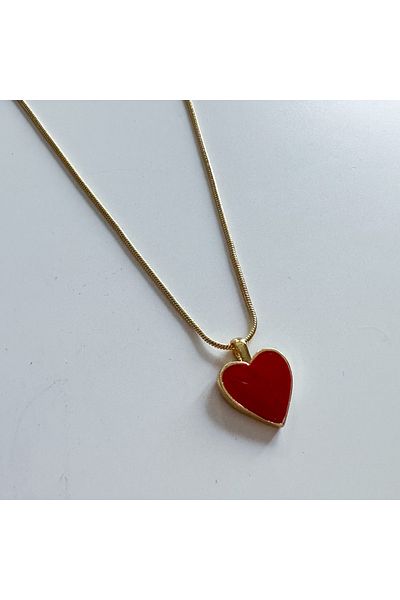 CHARMLUCKY Red Heart Necklace